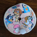 Dog characters mini gtube pad on beige background