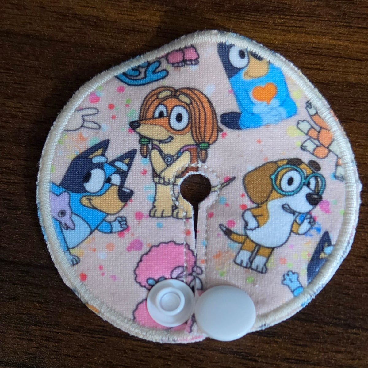 Dog characters mini gtube pad on beige background