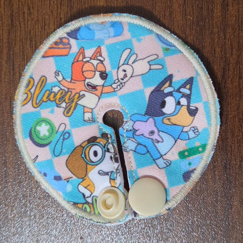 Mini gtube pad in checkerboard with Aussie Dog friend characters