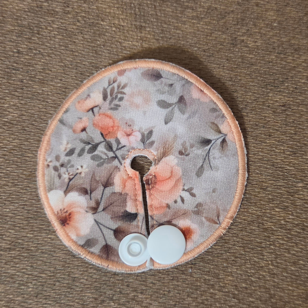 Boho floral coral on grey gtube pad in mini version