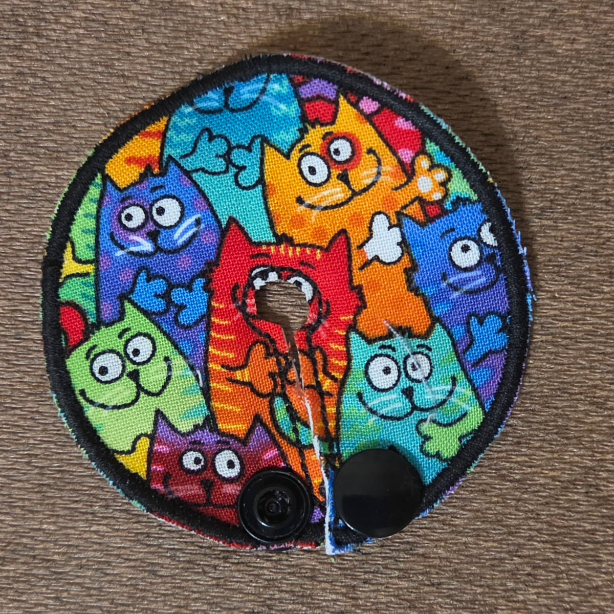 Stacked cats in multicolor gtube pad mini version