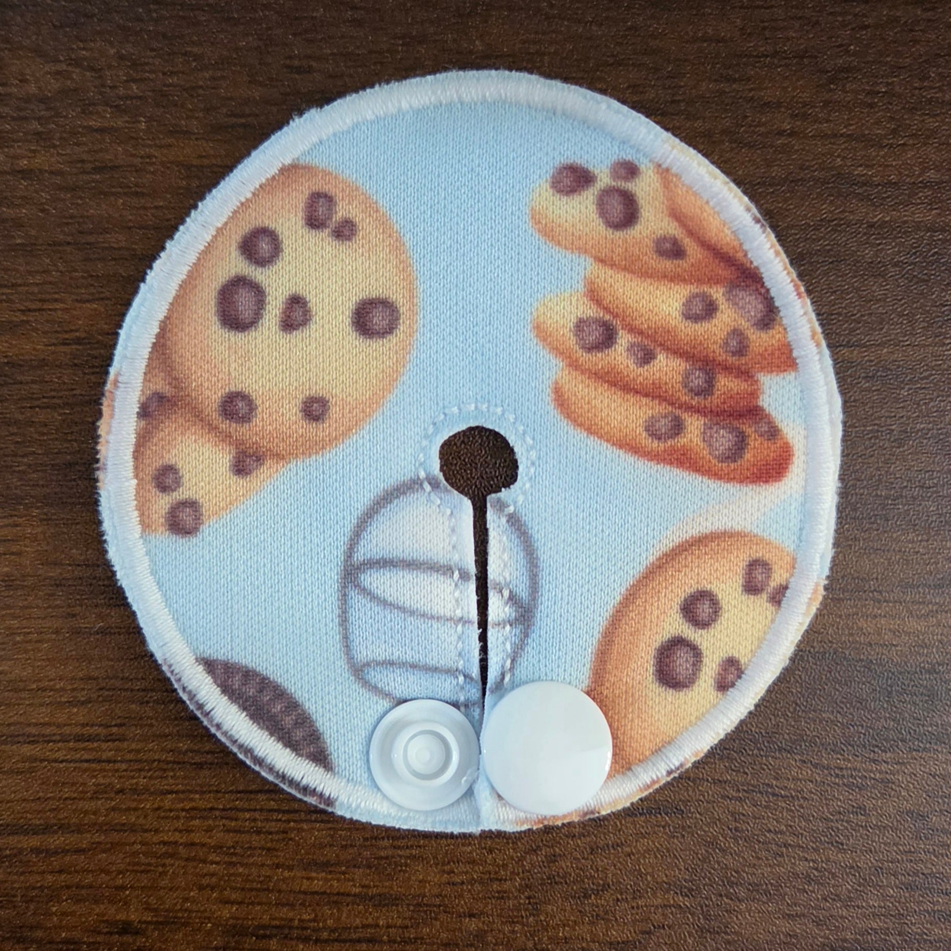 Mini gtube pad in milk and cookies print