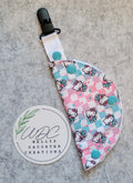 clip on port cover in Kitty theme print