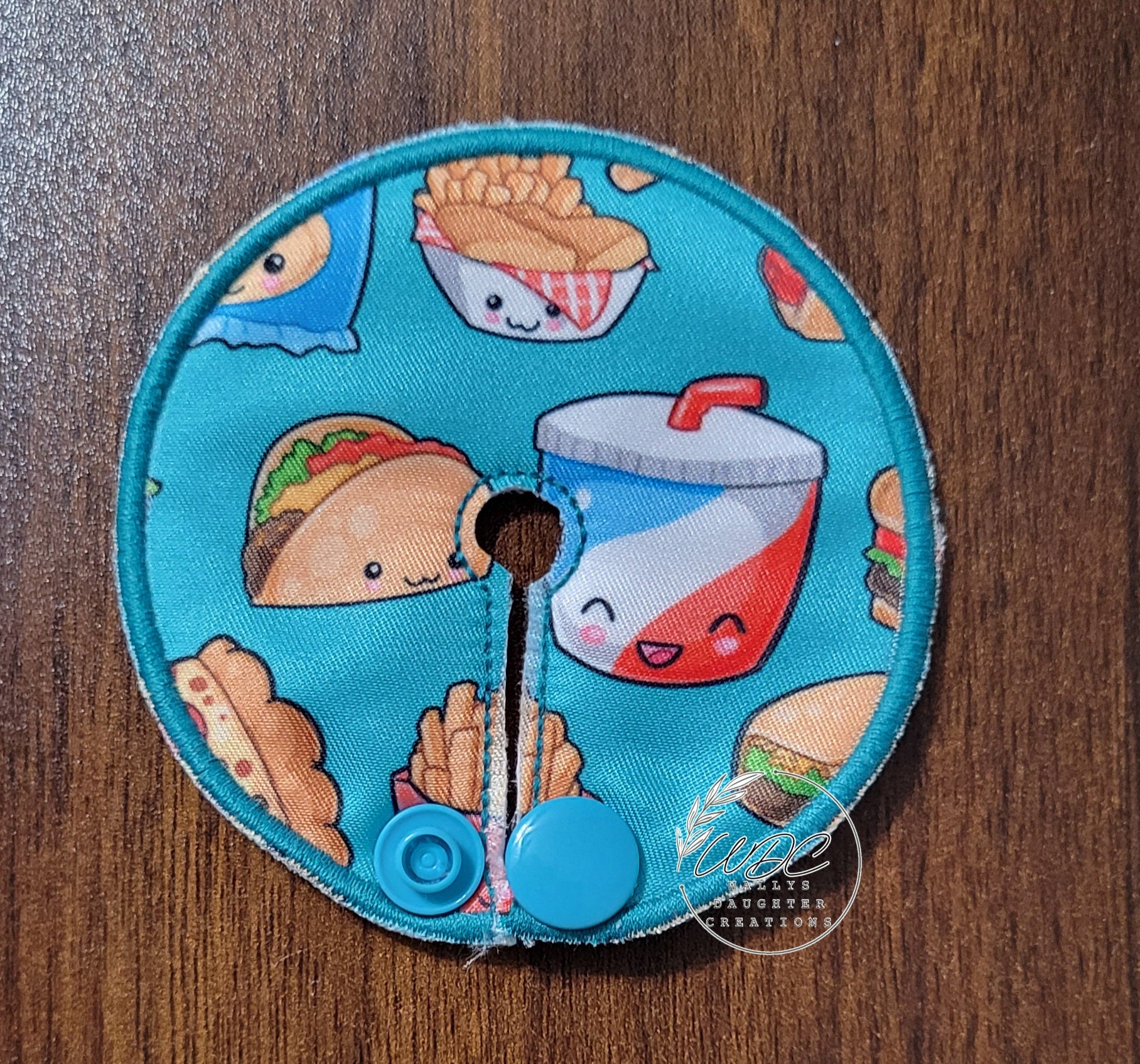 2.5" G Tube Pad, Fast Food, Snap Closure