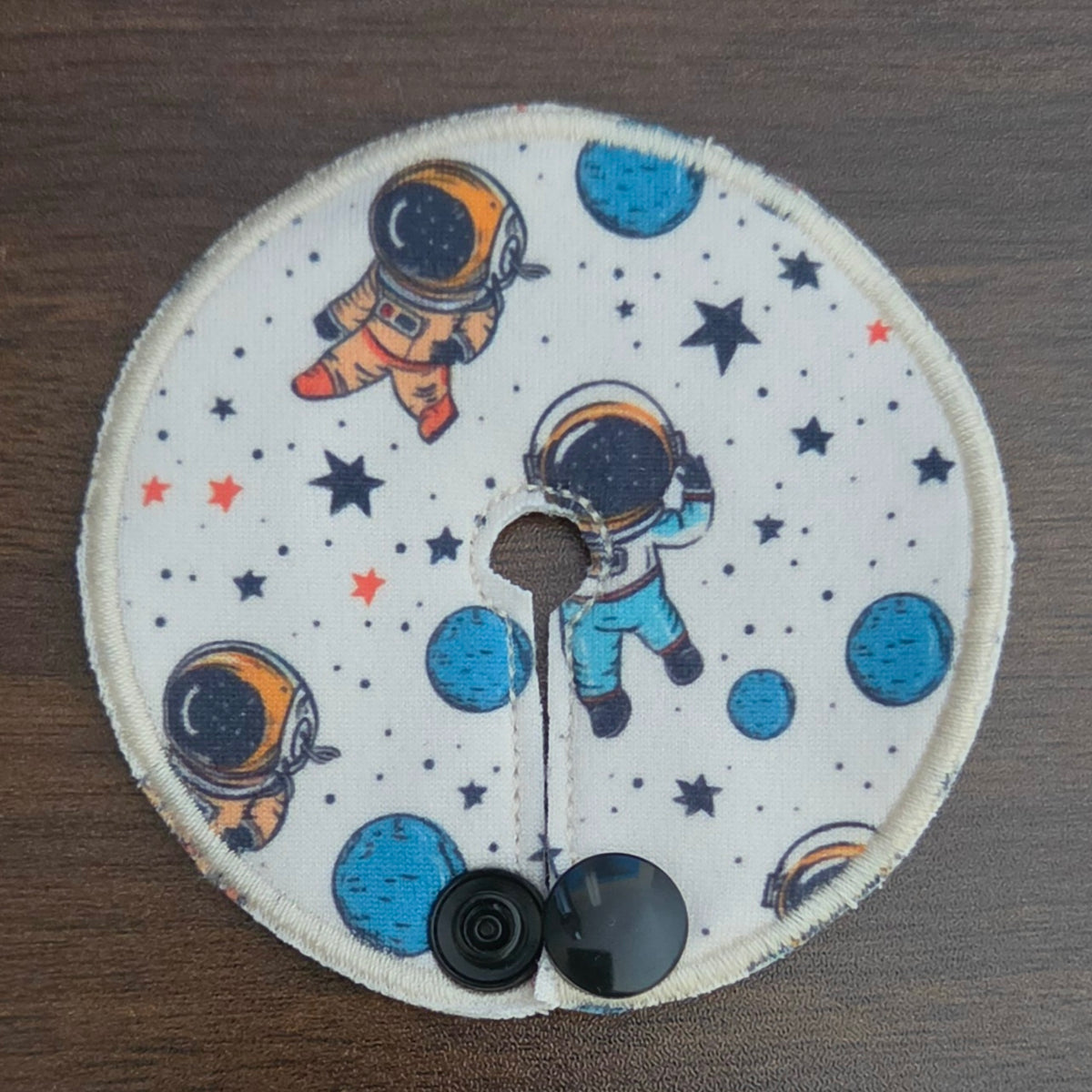Astronauts on creme background with stars