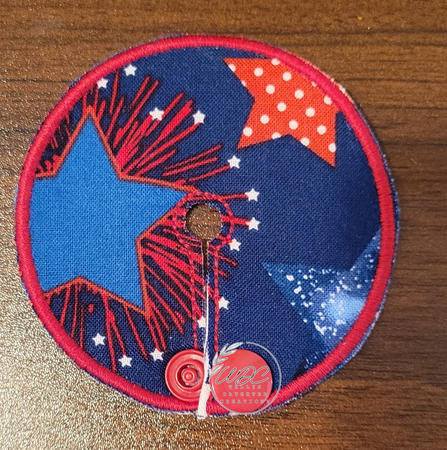 Gtube pad with red and blue stars