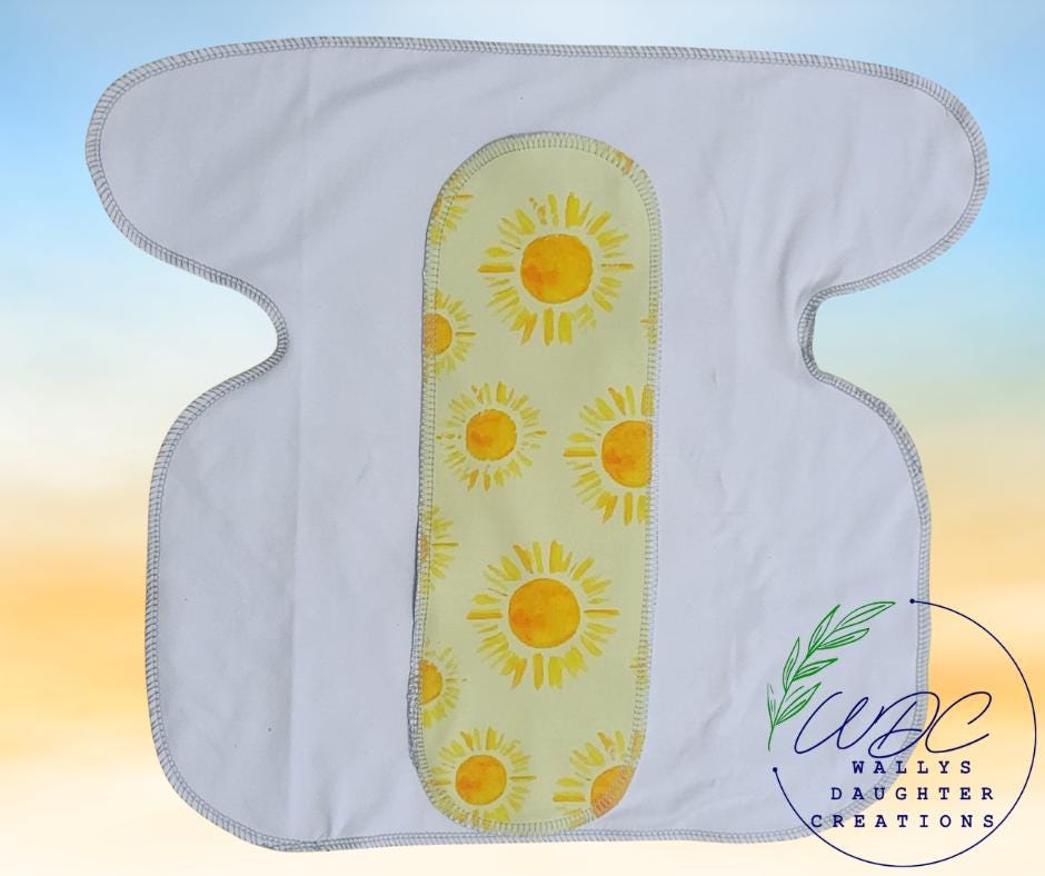 inside view of newborn size preflat cloth diaper