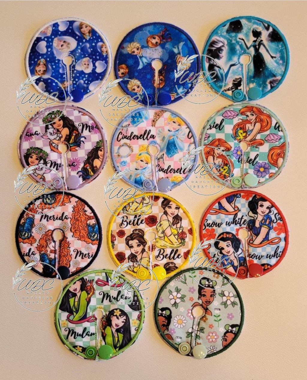 collage of various gtube pads with girl characters