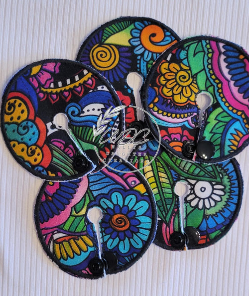 multiple Gtube pad in abstract paisley art