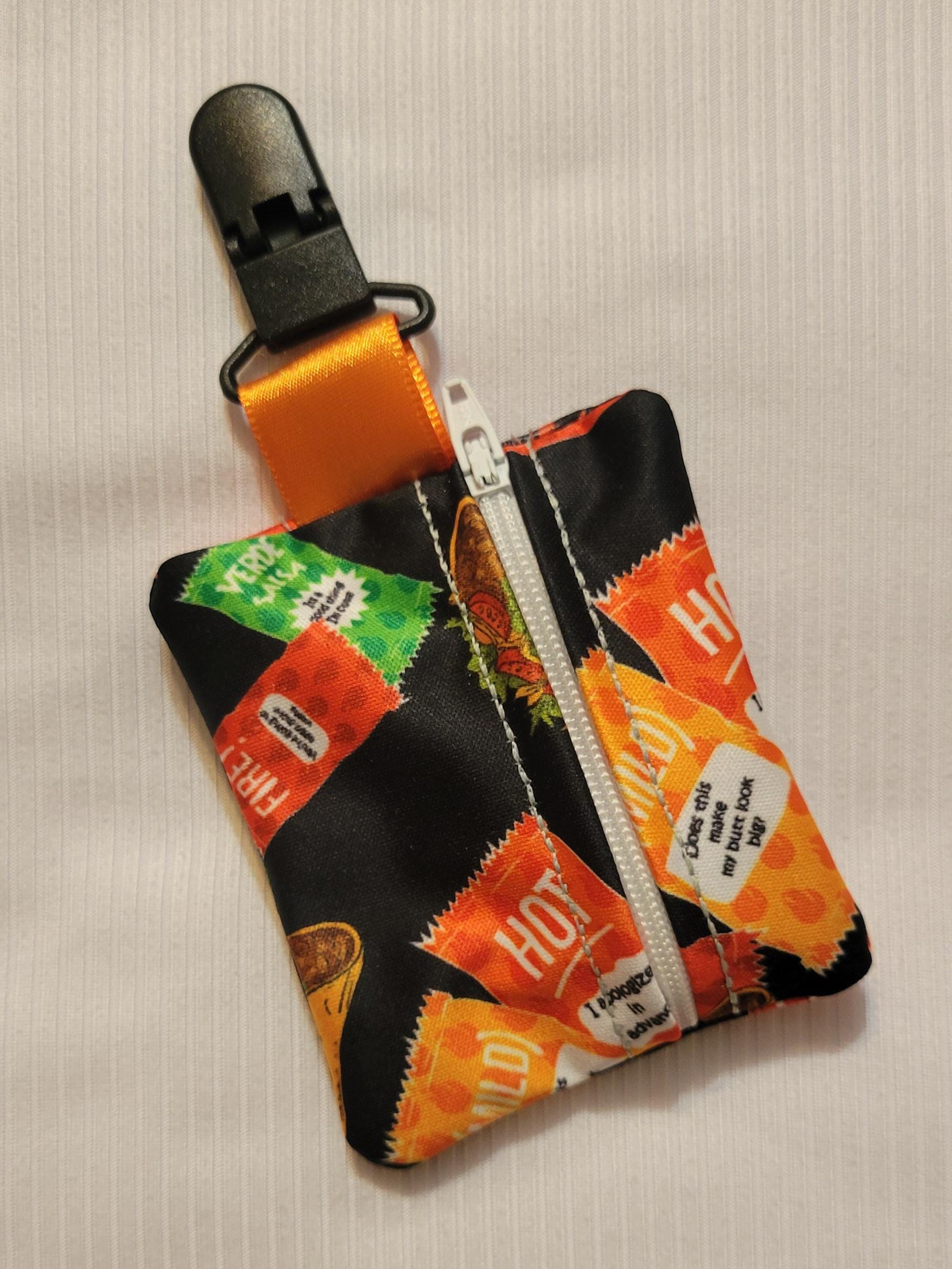 NG /NJ Tube Clip-on Zip Pouch, Medical Tubing Support