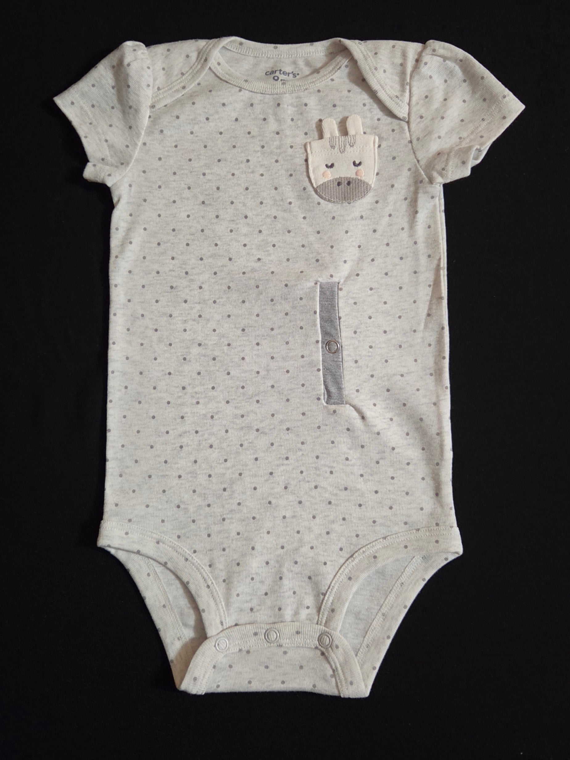 Gtube adapted bodysuit on grey with horse pocket