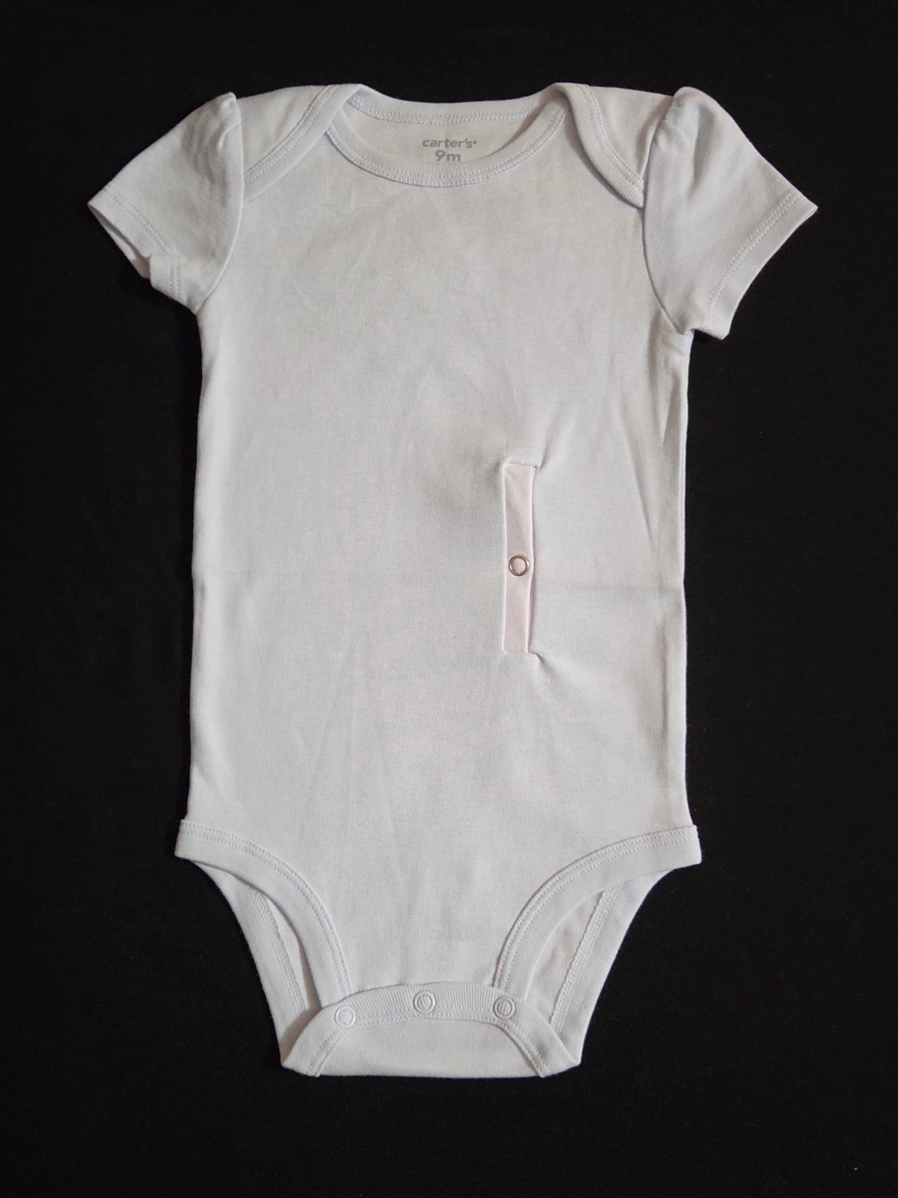 Gtube adapted bodysuit with ruffle sleeves on blue