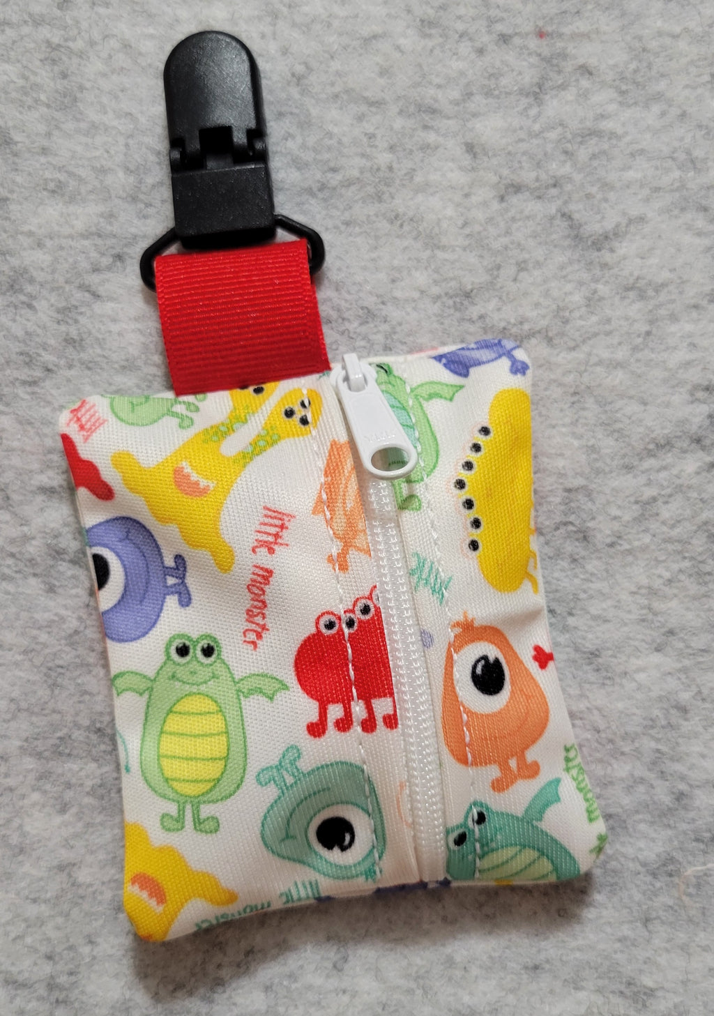 Clip on Zip Pouch Little Monsters