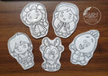 Wipeable coloring characters in ice friends set of 5