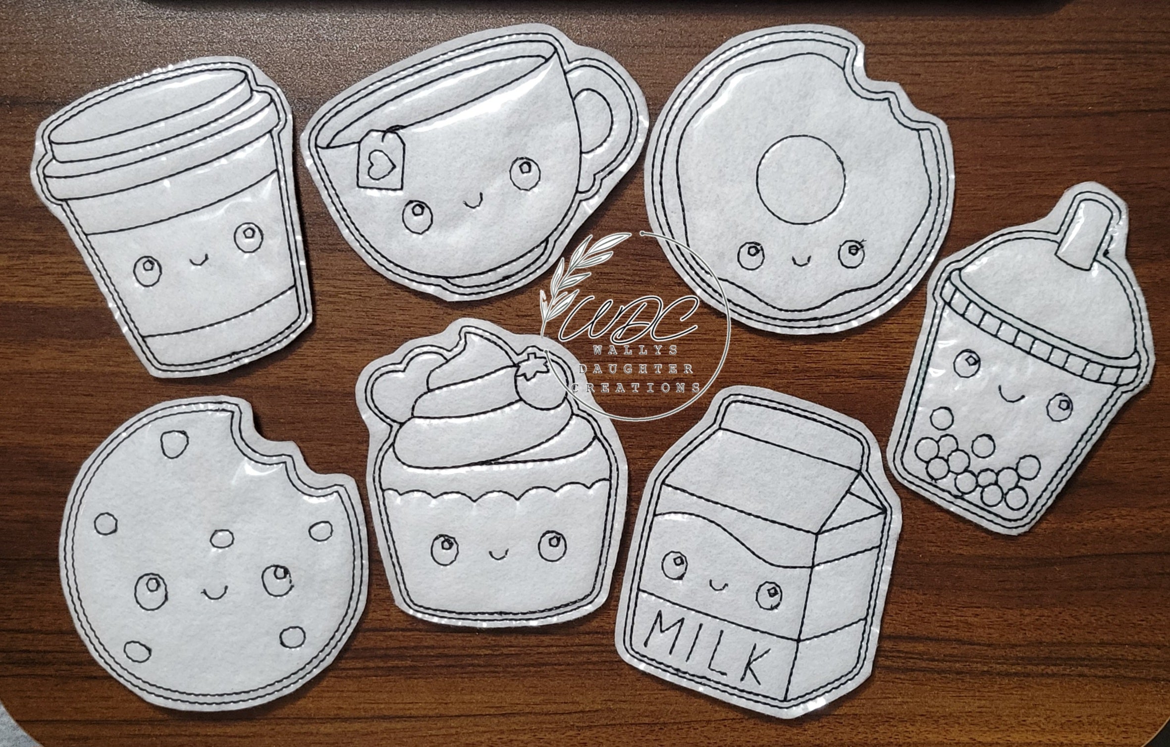 Wipeable coloring characters in barista characters