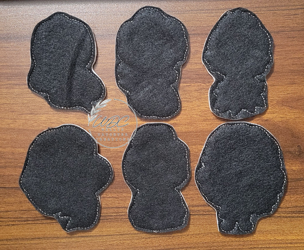 Black back view of wipeable princess coloring characters