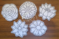 wipeable coloring pals in flower shapes set of 5