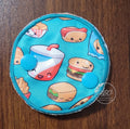 Snap down cover Gtube pad in fast food