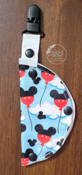 Clip on port cover with balloons shaped like mouse on cloud background