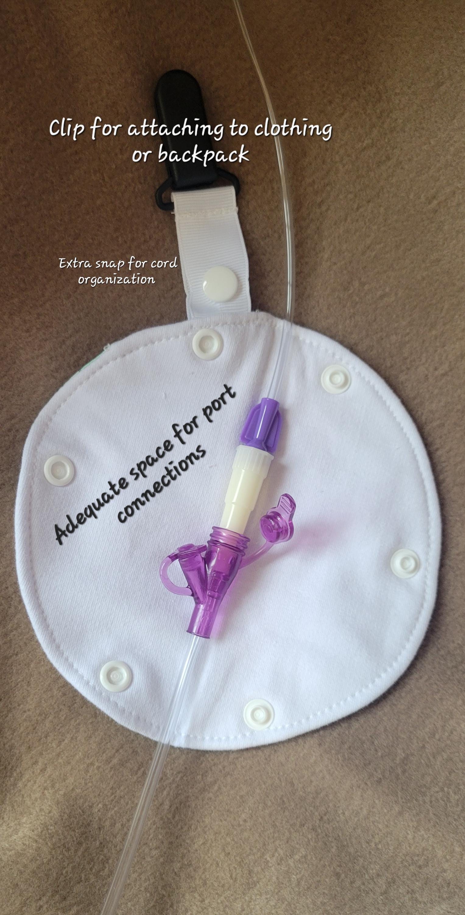 Inside view Clip on feeding tube port cover