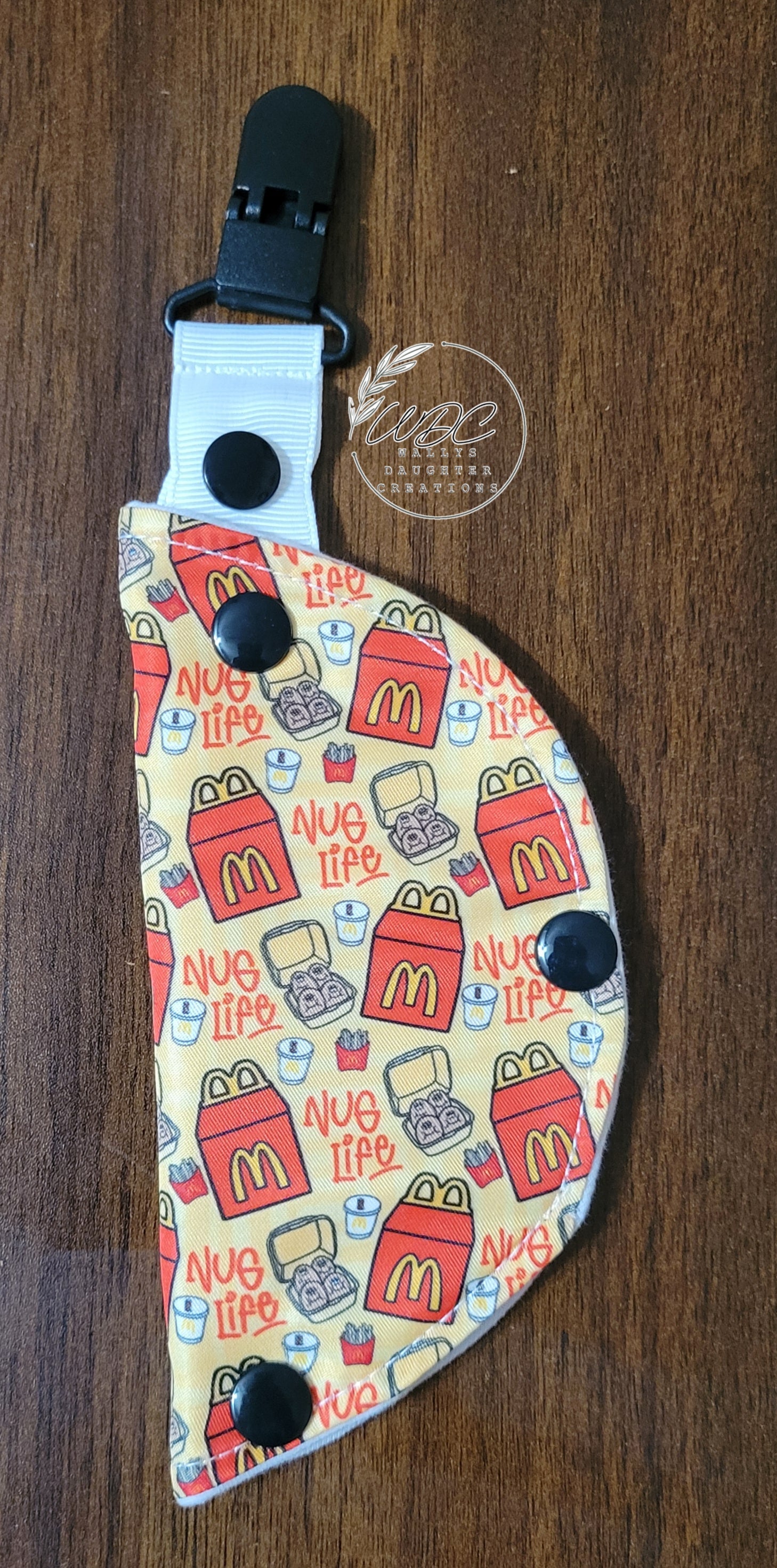 Clip on Port cover in fast food print