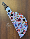 Clip on Port Cover with Spider guy and friends print