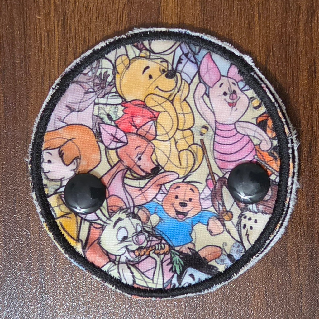 Snap down gtube pad with 100 acre pals print