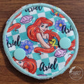 Snap down covered pad in mermaid print