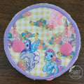 Gtube pad in snap down covered option with ponies and castles print