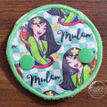 Snap down covered pad in Mulan character