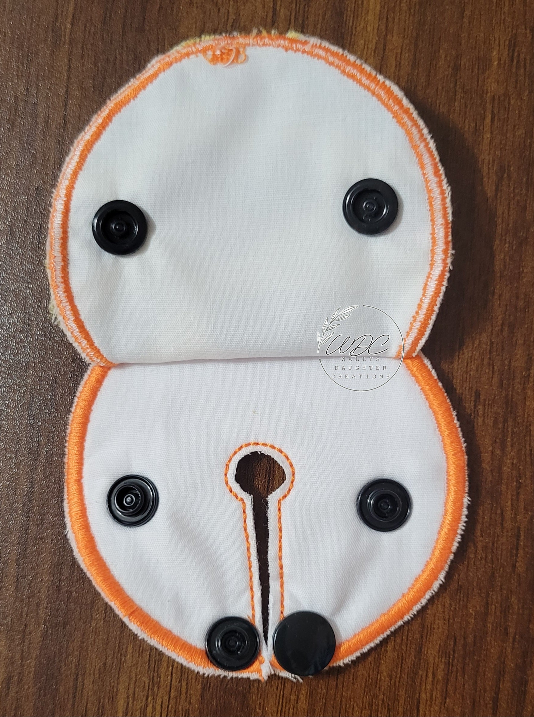 inside of snap down covered pad