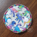 Covered Gtube pad with rainbow dino print