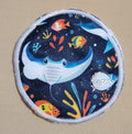 snap down covered pad with sting ray print