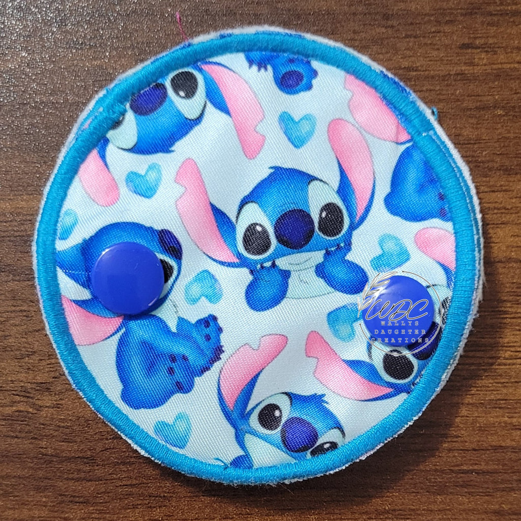 Snap down pad with experiment 626  character