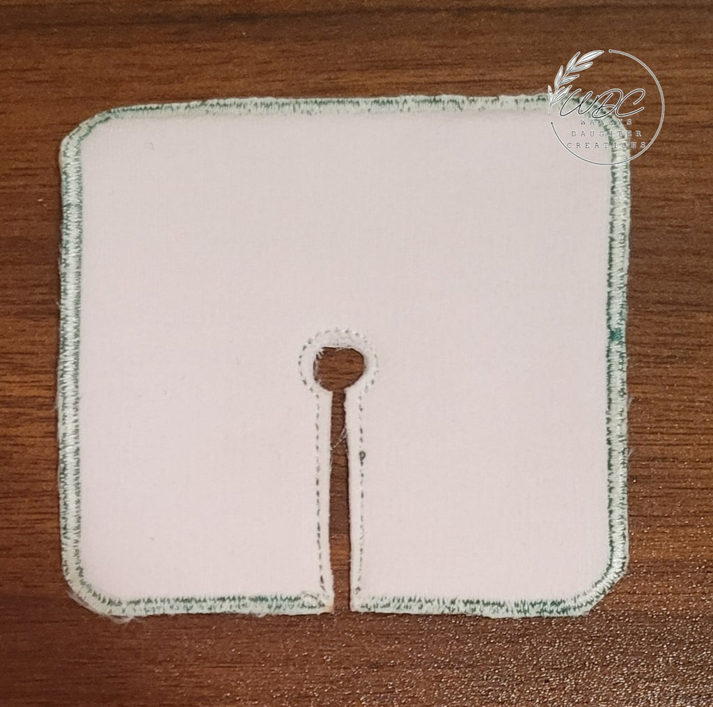 Back view of trach pad