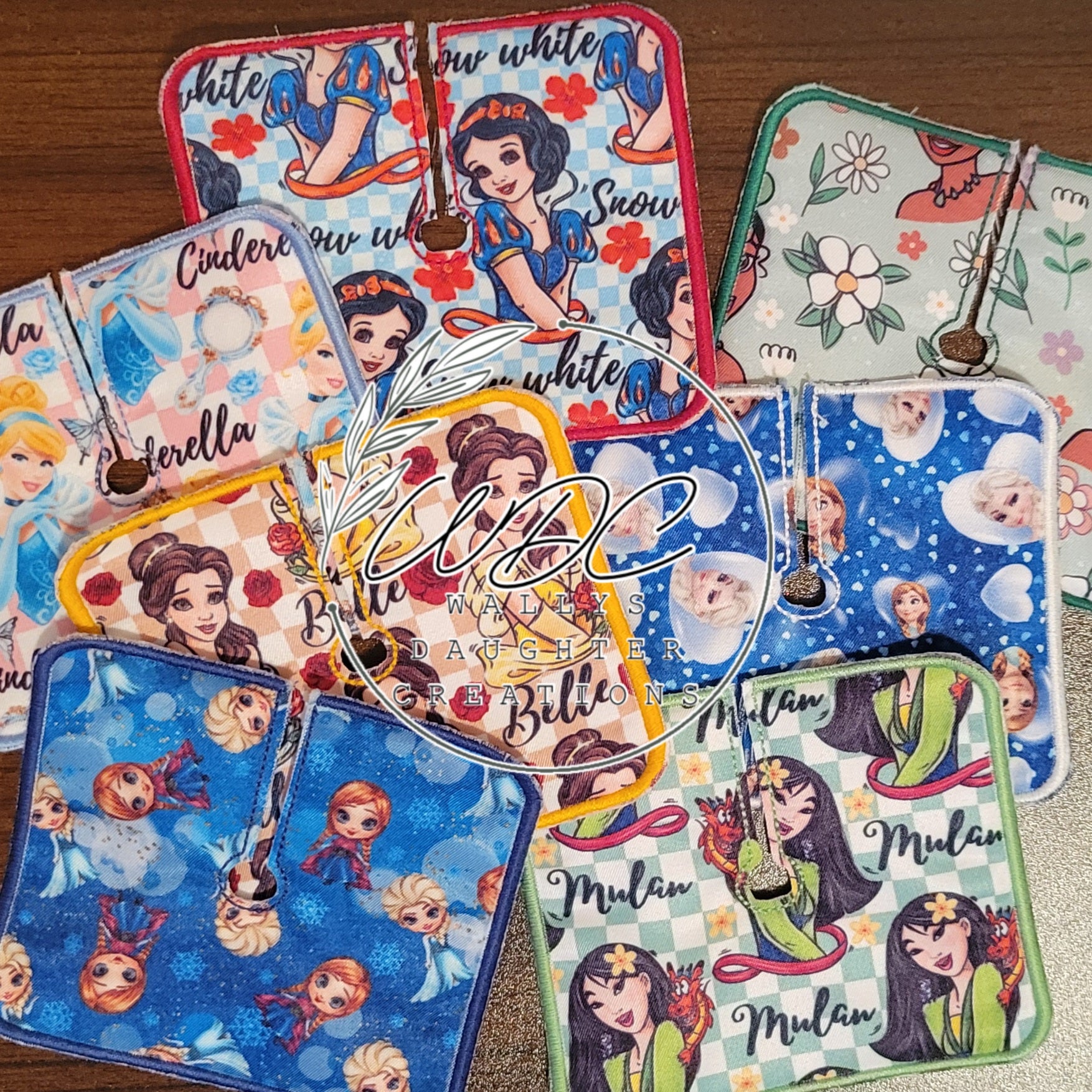 Trach Pad collage in princess characters