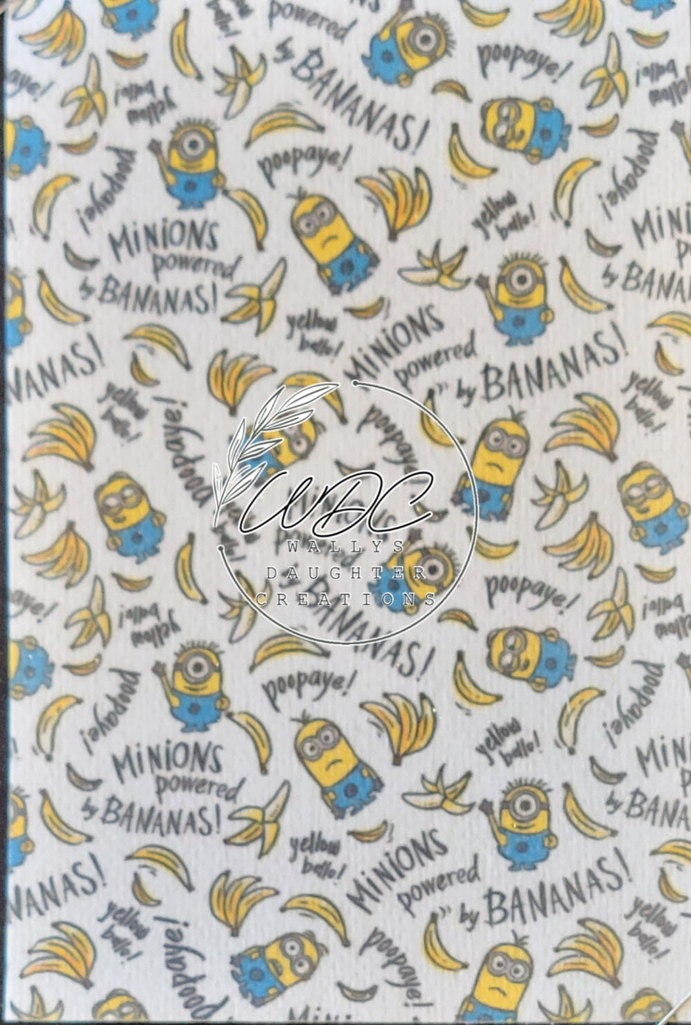 Sublimated Hypafix tape with bananas and little overall characters