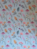 Fall flowers scattered on a teal background sublimated onto Hypafix tape