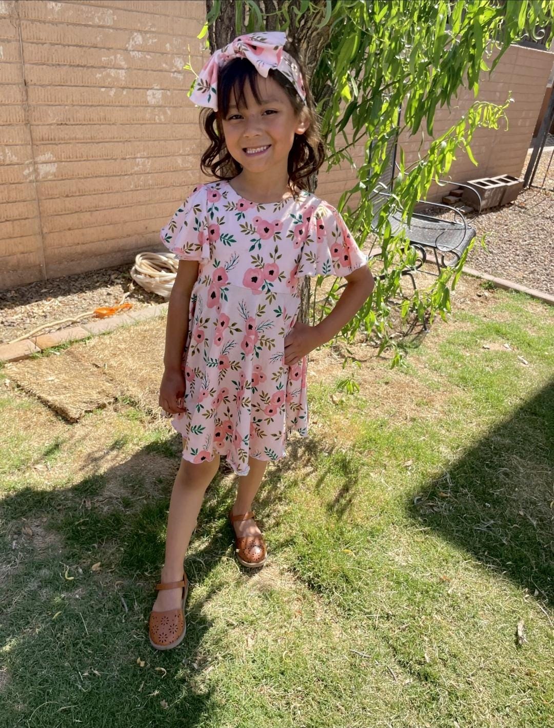 Flutter sleeve dress (NB-3T)