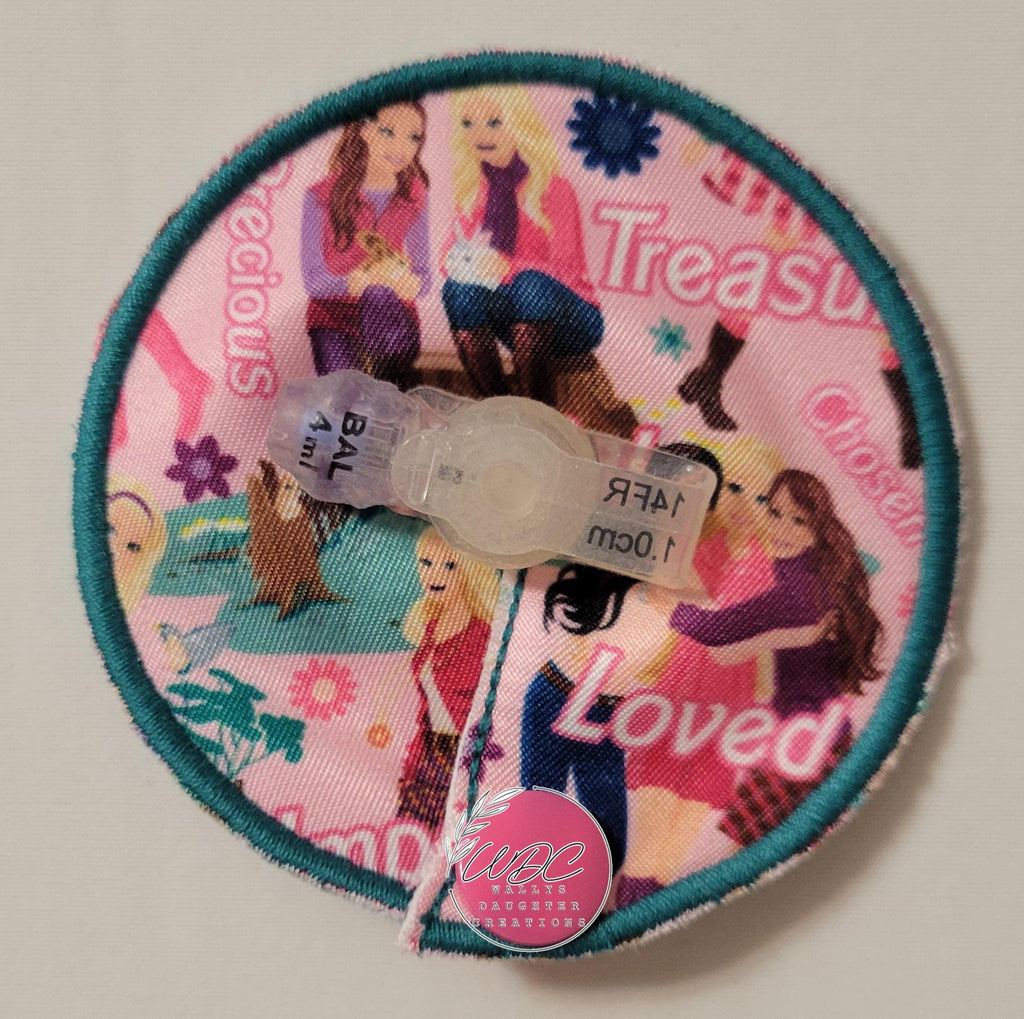 3" G Tube Pad, God says I am, Snap Closure