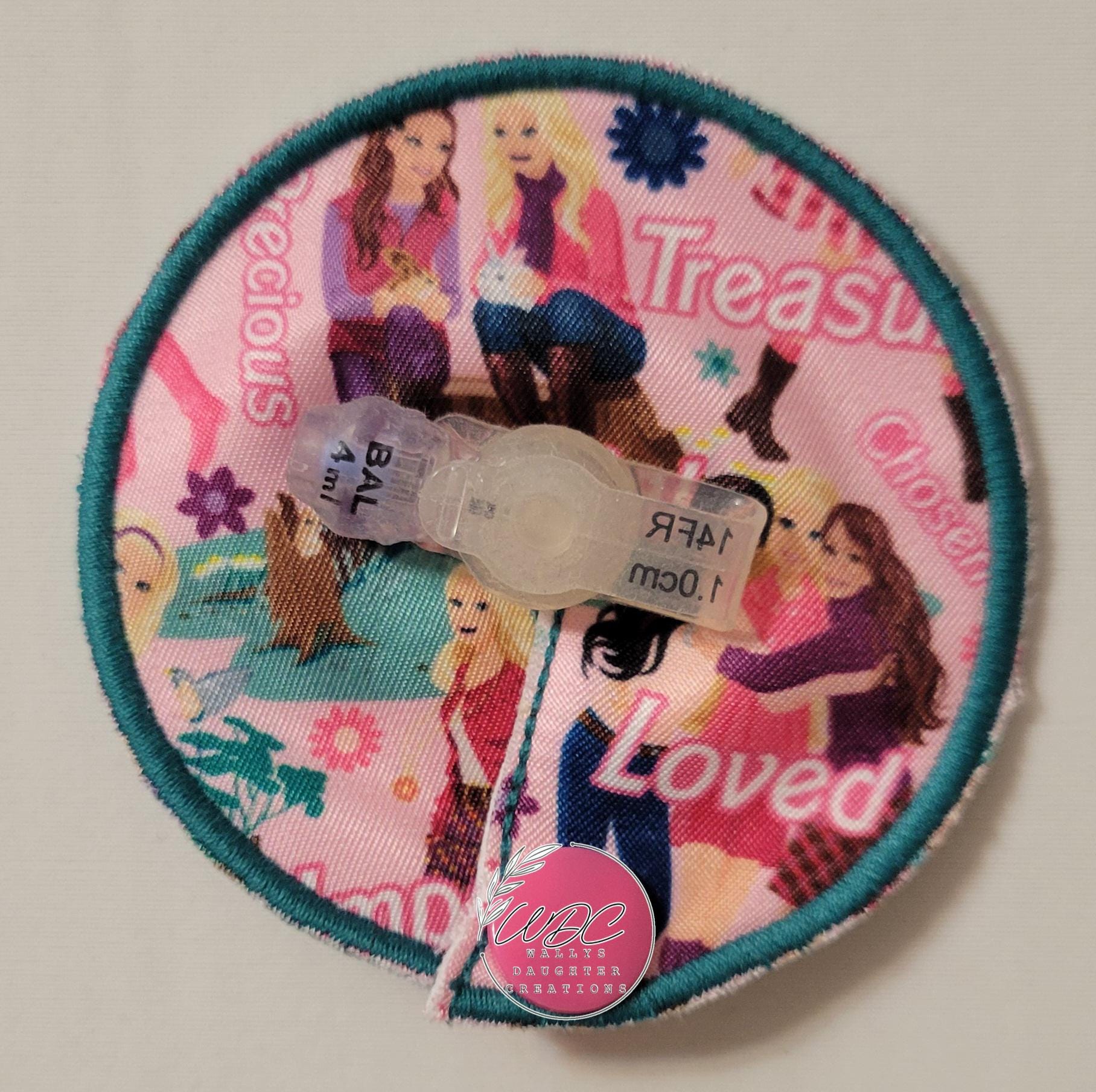 3" G Tube Pad, God says I am, Snap Closure
