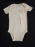 gtube adapted bodysuit with rhino pocket on cream stripe 