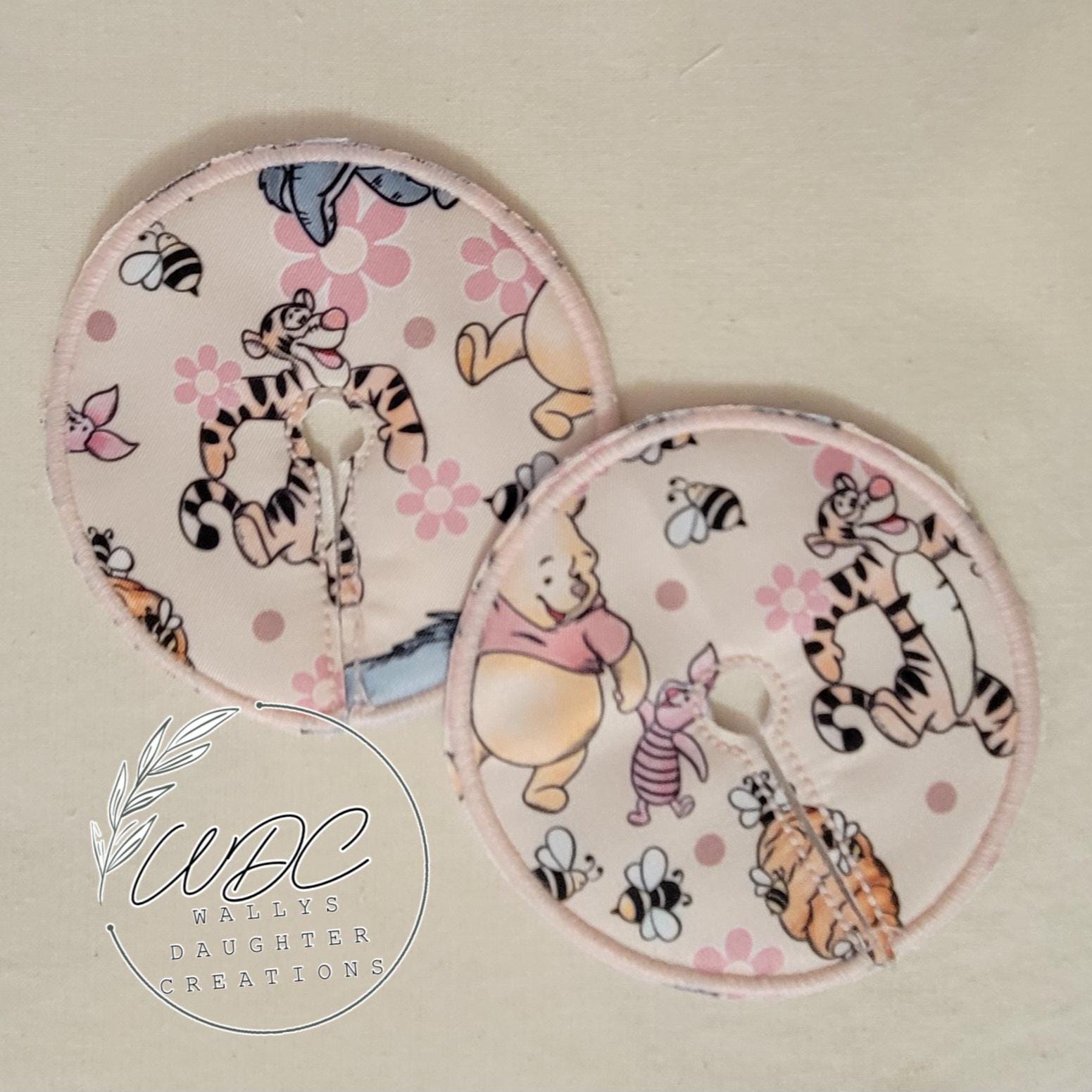 3" G Tube Pad, Pink 100 Acre Woods, Snap Closure