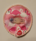 light pink thread on gtube pad with flamingo
