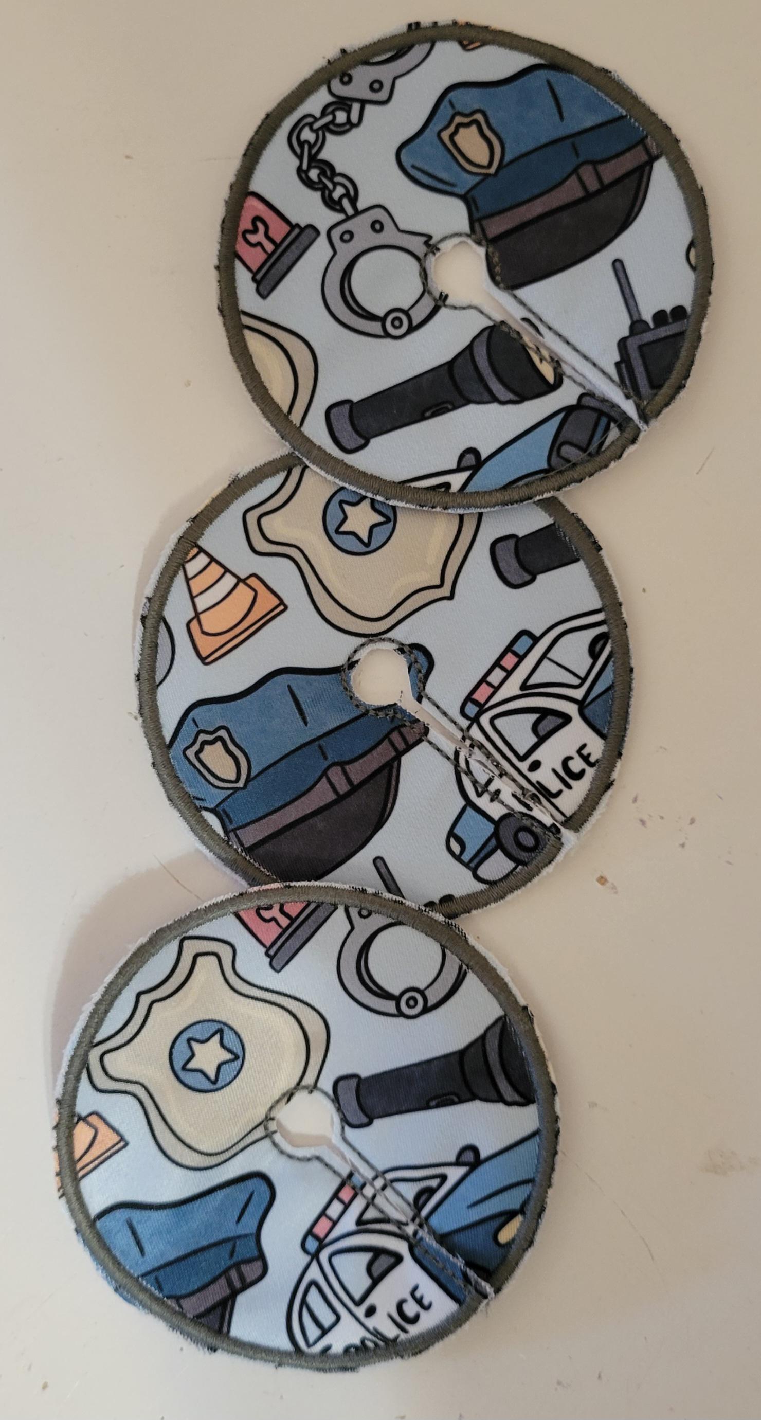 3" G Tube Pad, Police, Snap Closure