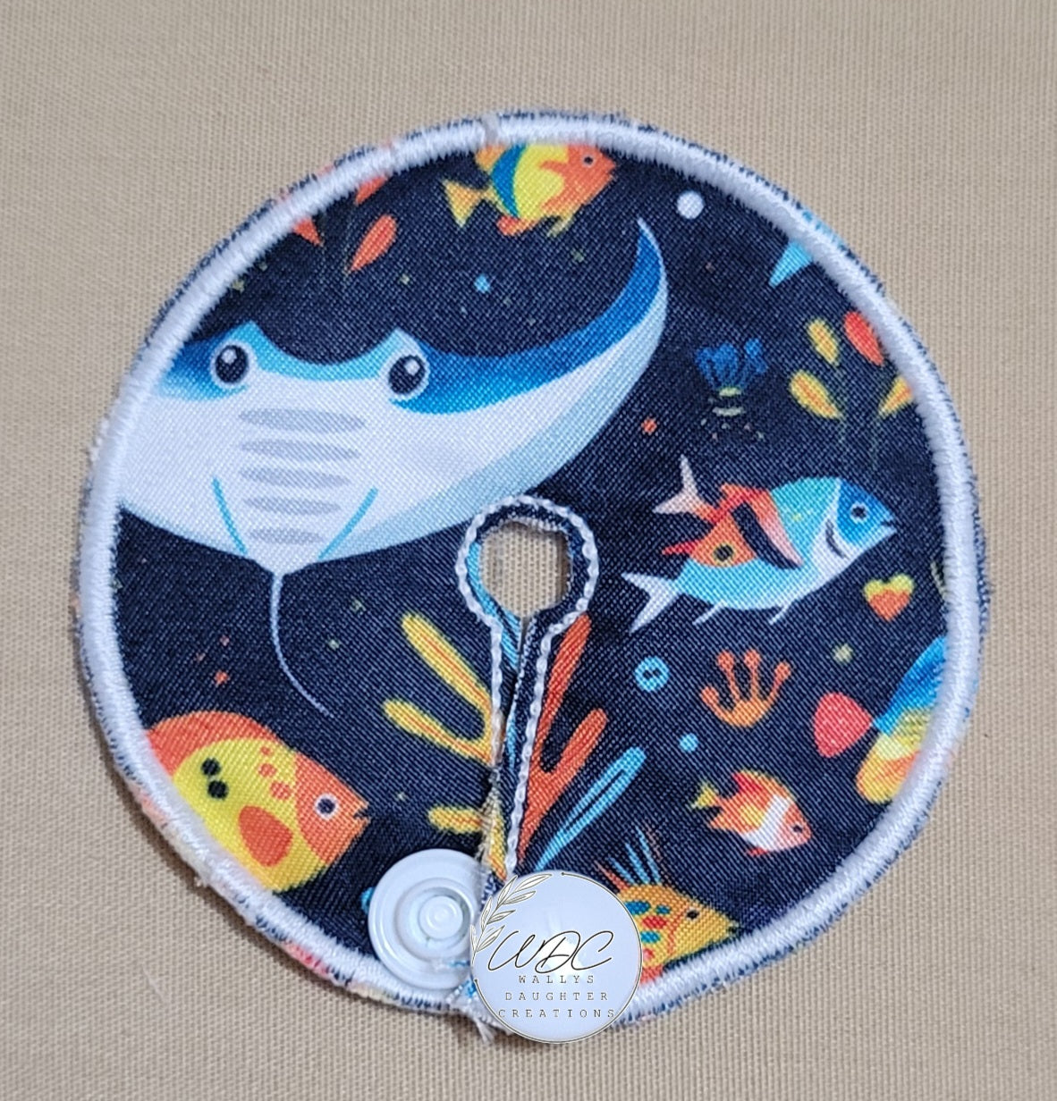 2.5" G Tube Pad, Stingray, Snap Closure