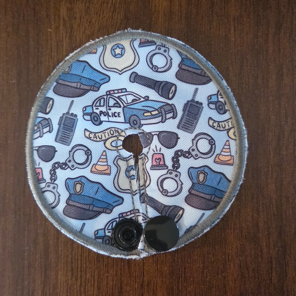 3" G Tube Pad, Police, Snap Closure