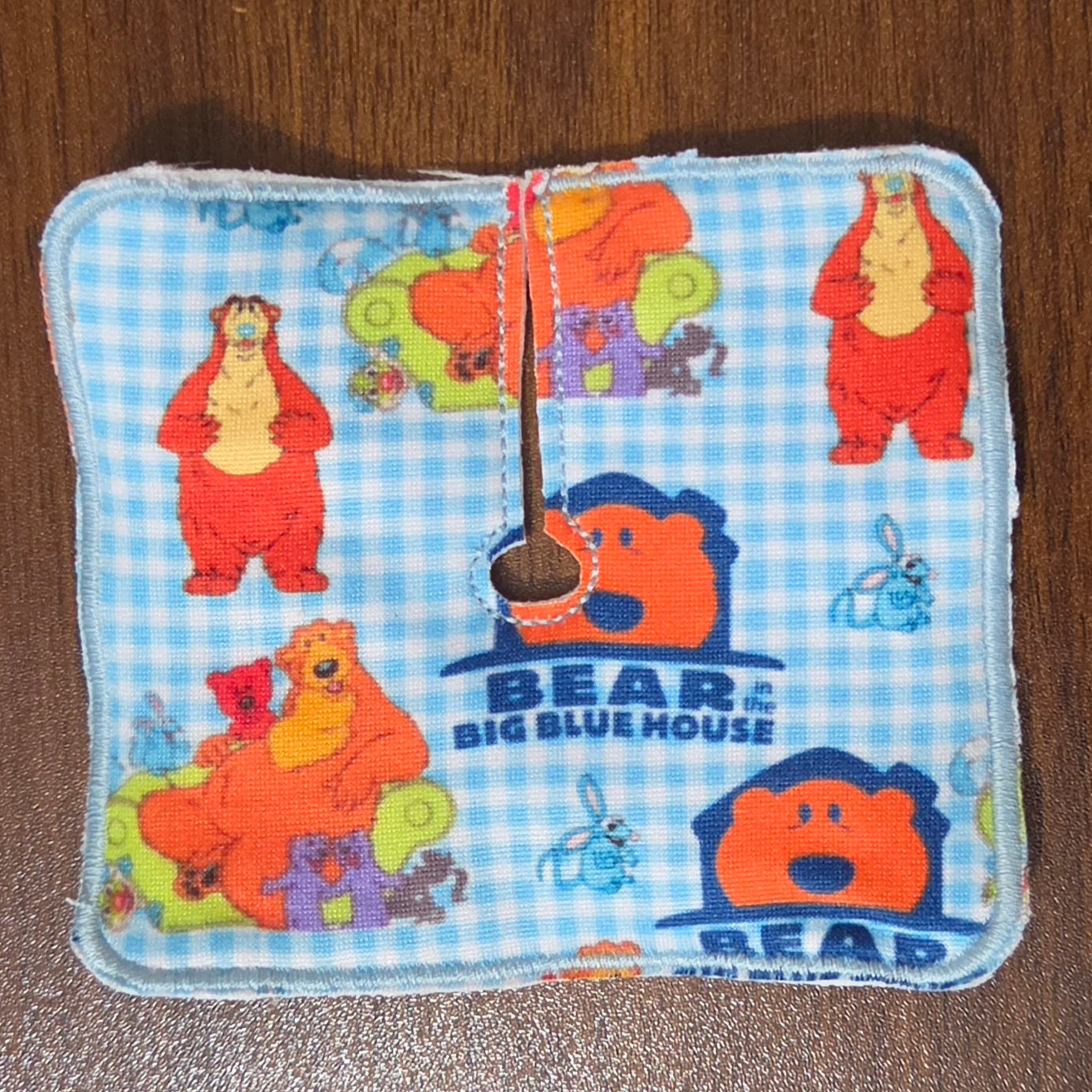 Trach Pad Blue House Bear