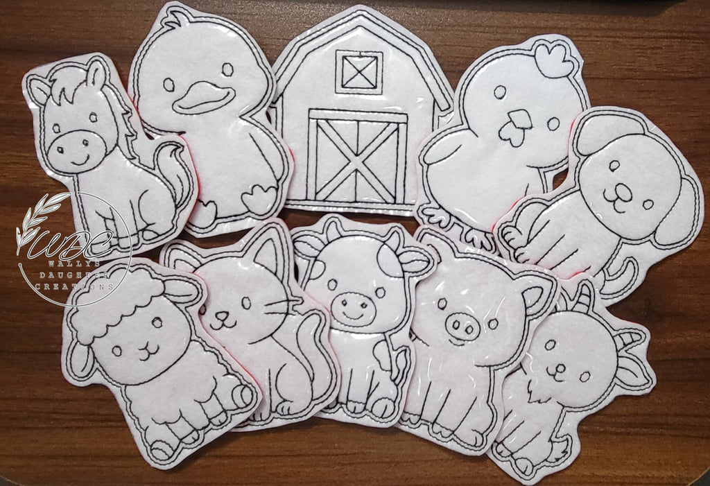 Coloring Pals--Farm Set of 10