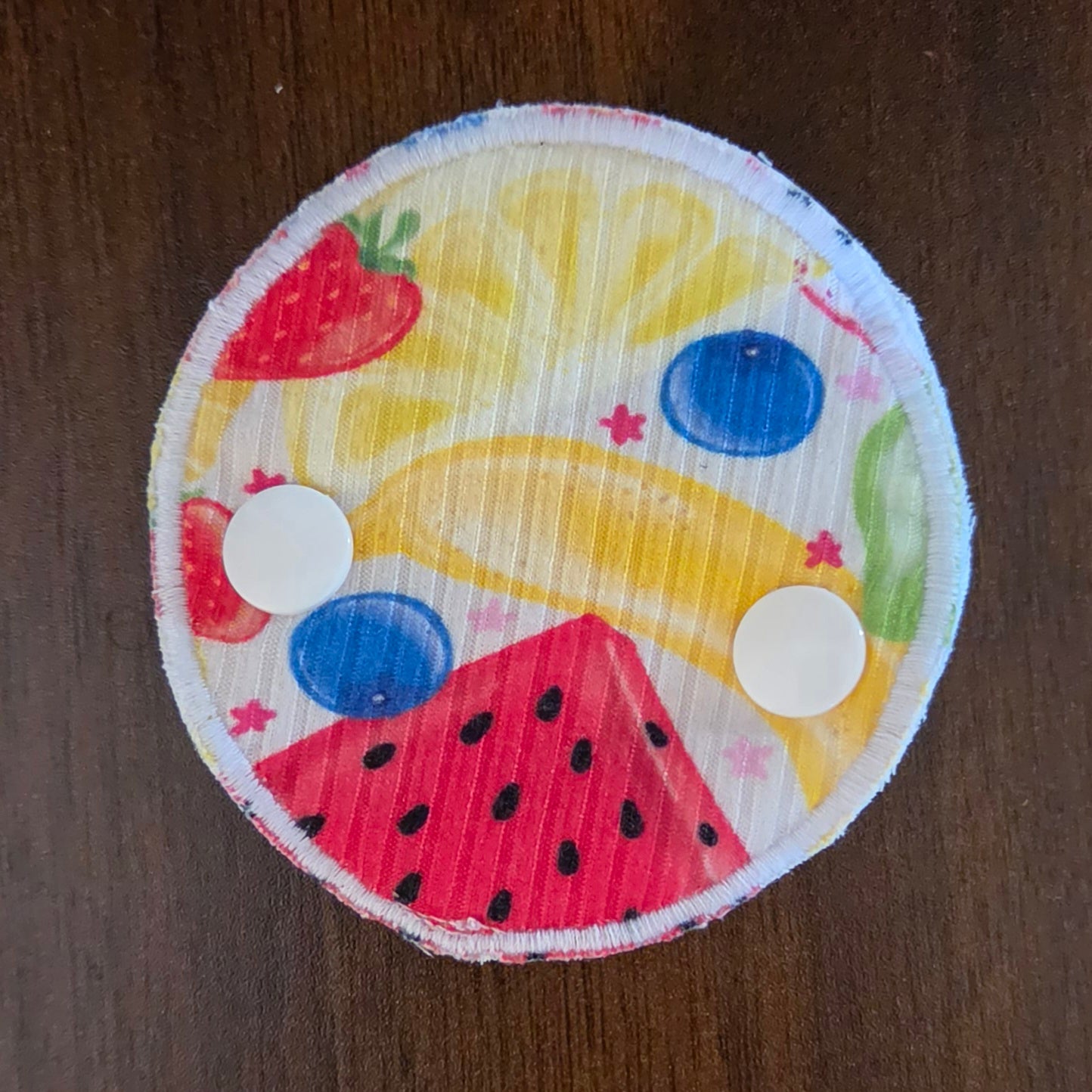 3" Snap-Down Pad, Summer Fruit, Snap Closure